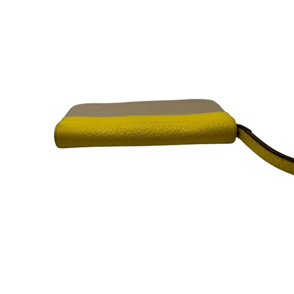 Kate Spade Leather Tan & Yellow Spencer Bifold Wallet - Picture 10 of 12